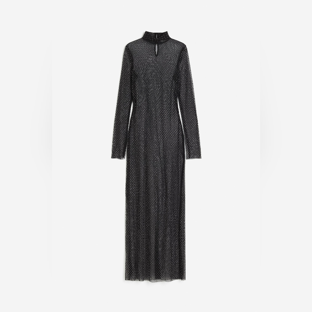 H&M Sheer Mesh Stud Dress